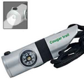 Light up 7-in-1 Survival Whistle w/ LED (Silver/ Black)